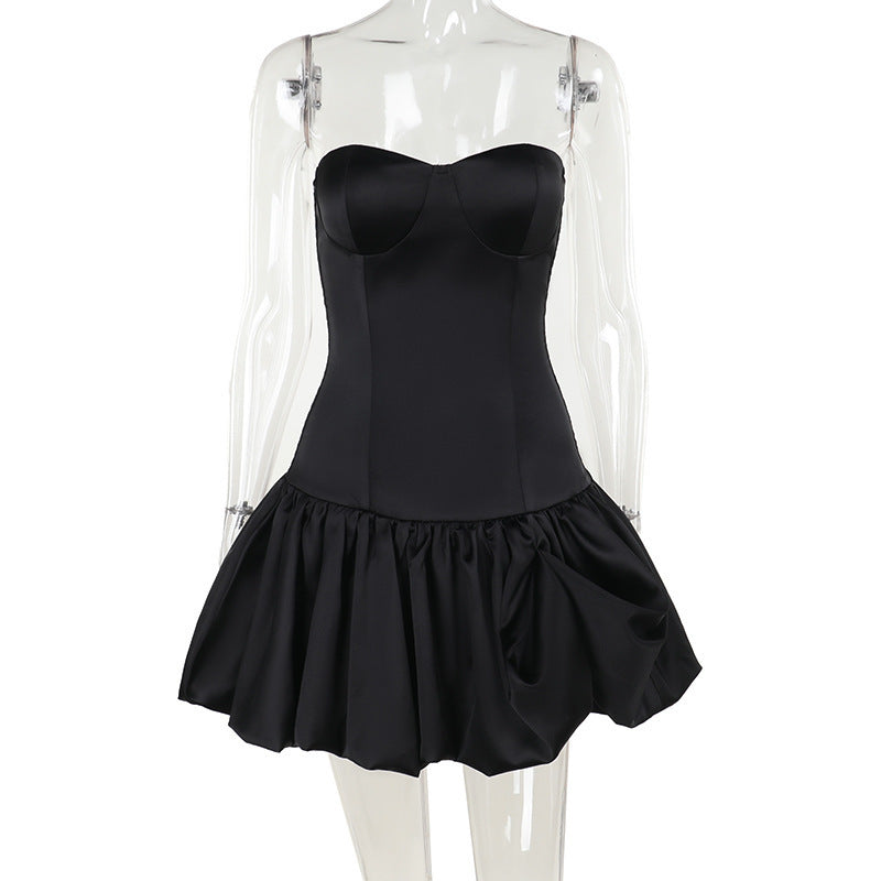 Fashion Temperament Slim Tube Top High Sense Dress